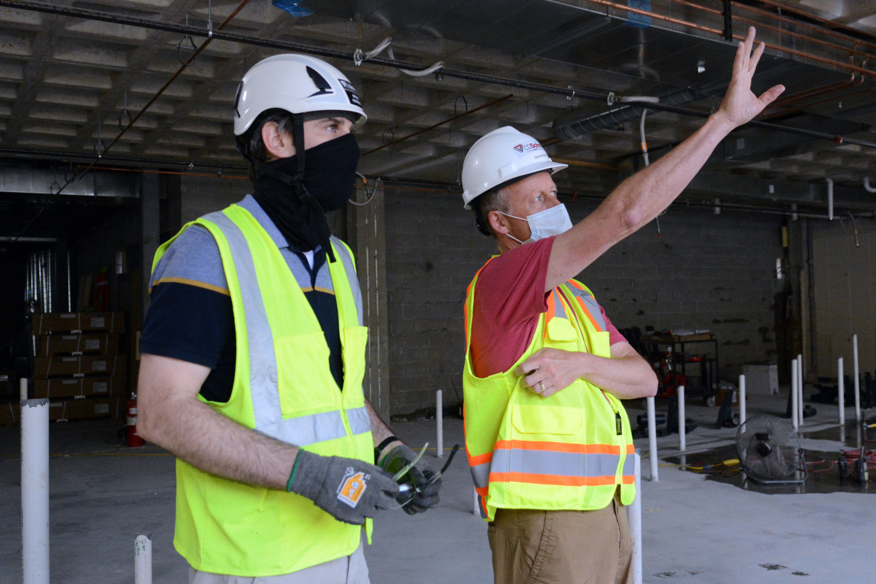 Baraboo middle school construction tour, June 23, 2020